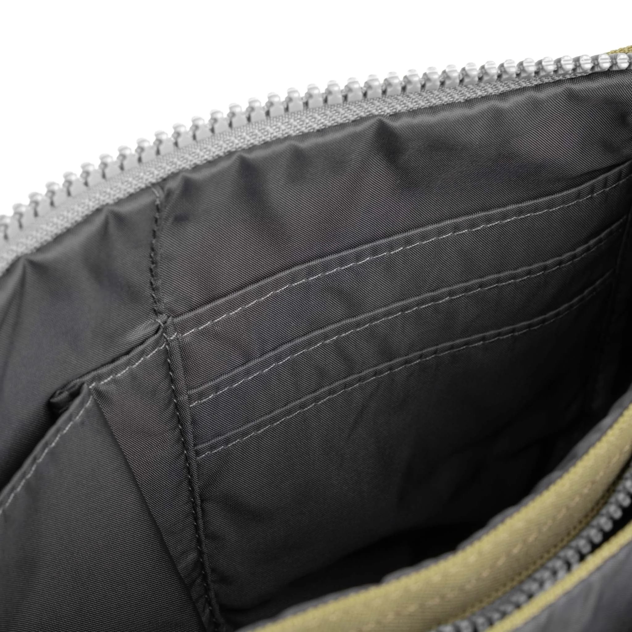 Roka Carnaby Crossbody XL Khaki Recycled Canvas, product card detail.