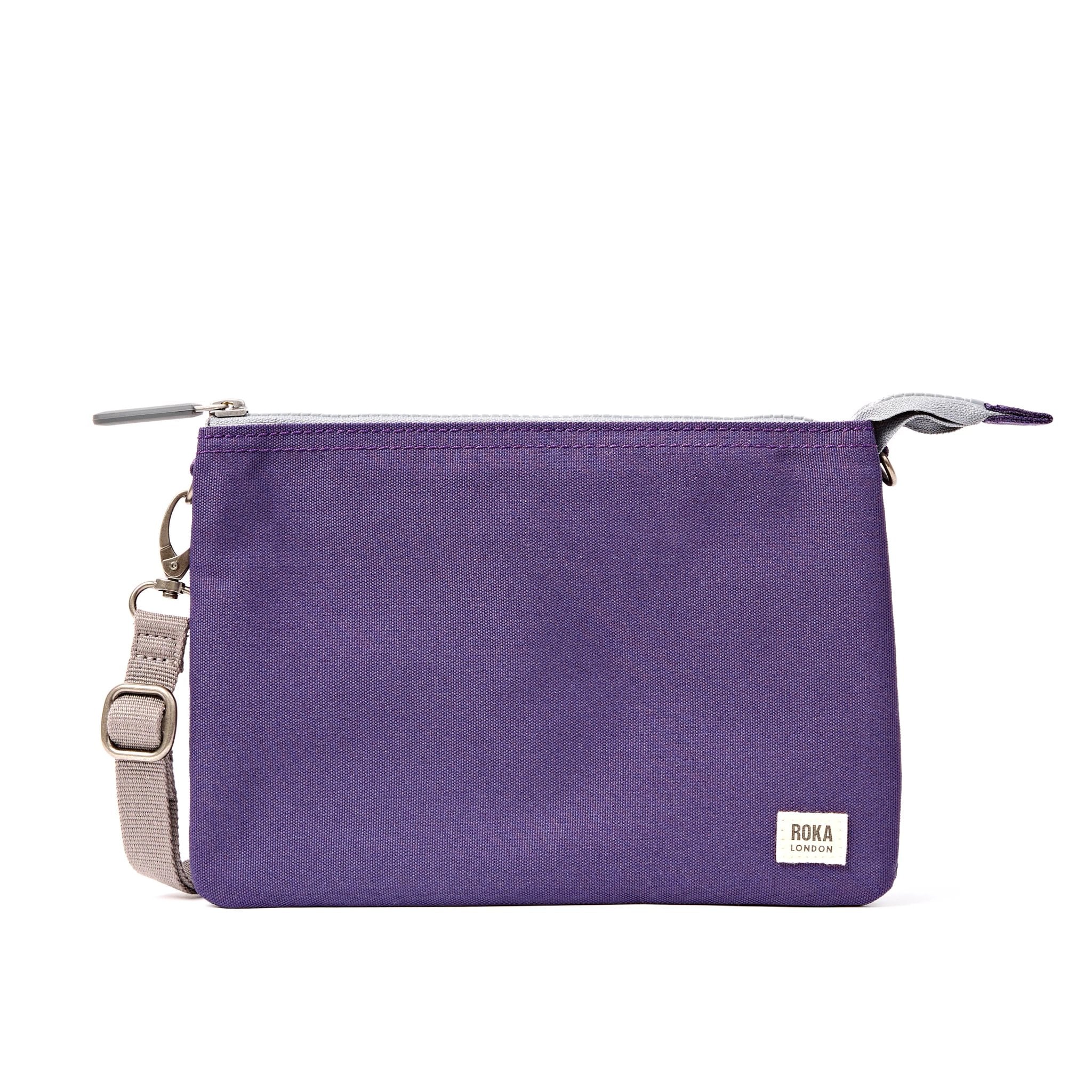 Roka Carnaby XL Deep Grape Recycled Canvas Crossbody Bag