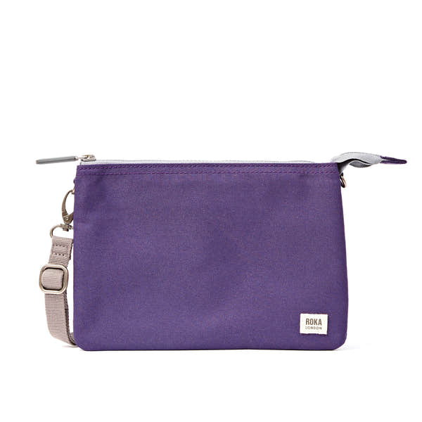 Roka Carnaby XL Deep Grape Recycled Canvas Crossbody Bag