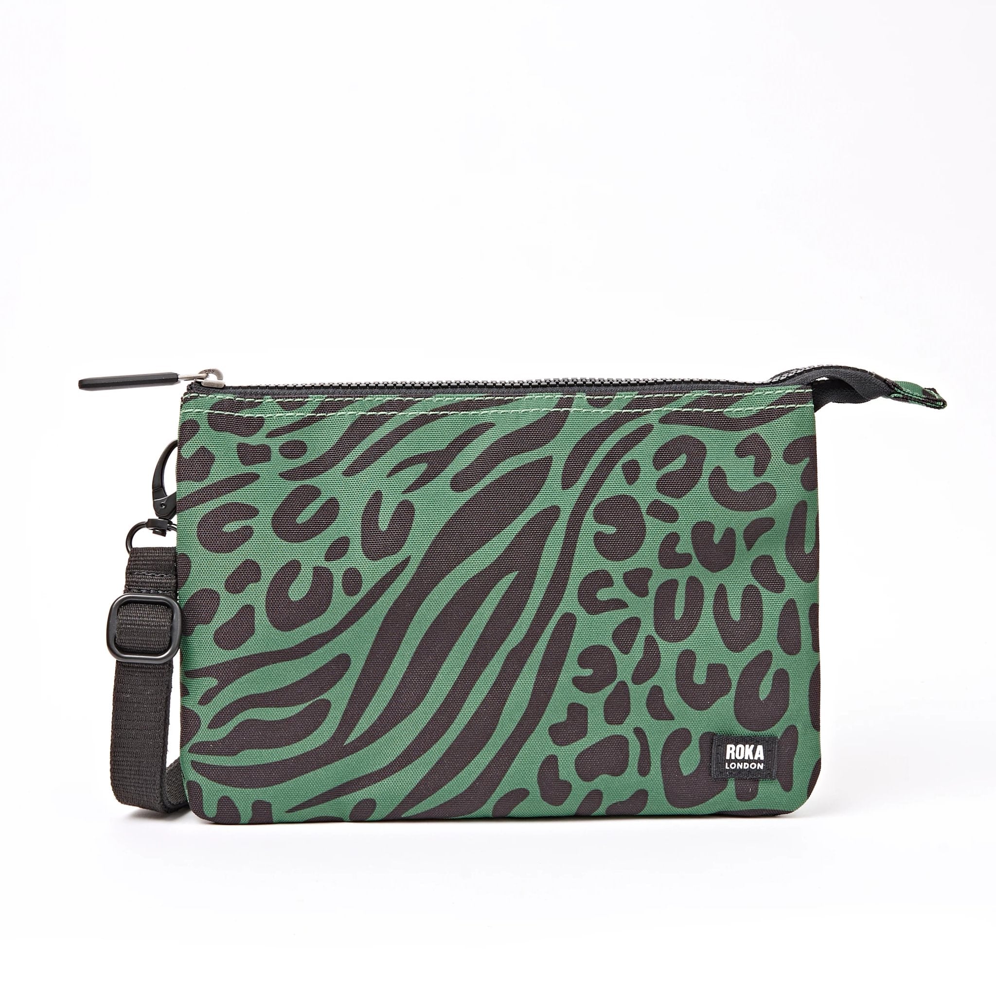 Roka Carnaby XL Mixed Animal Artichoke Recycled Canvas Crossbody Bag