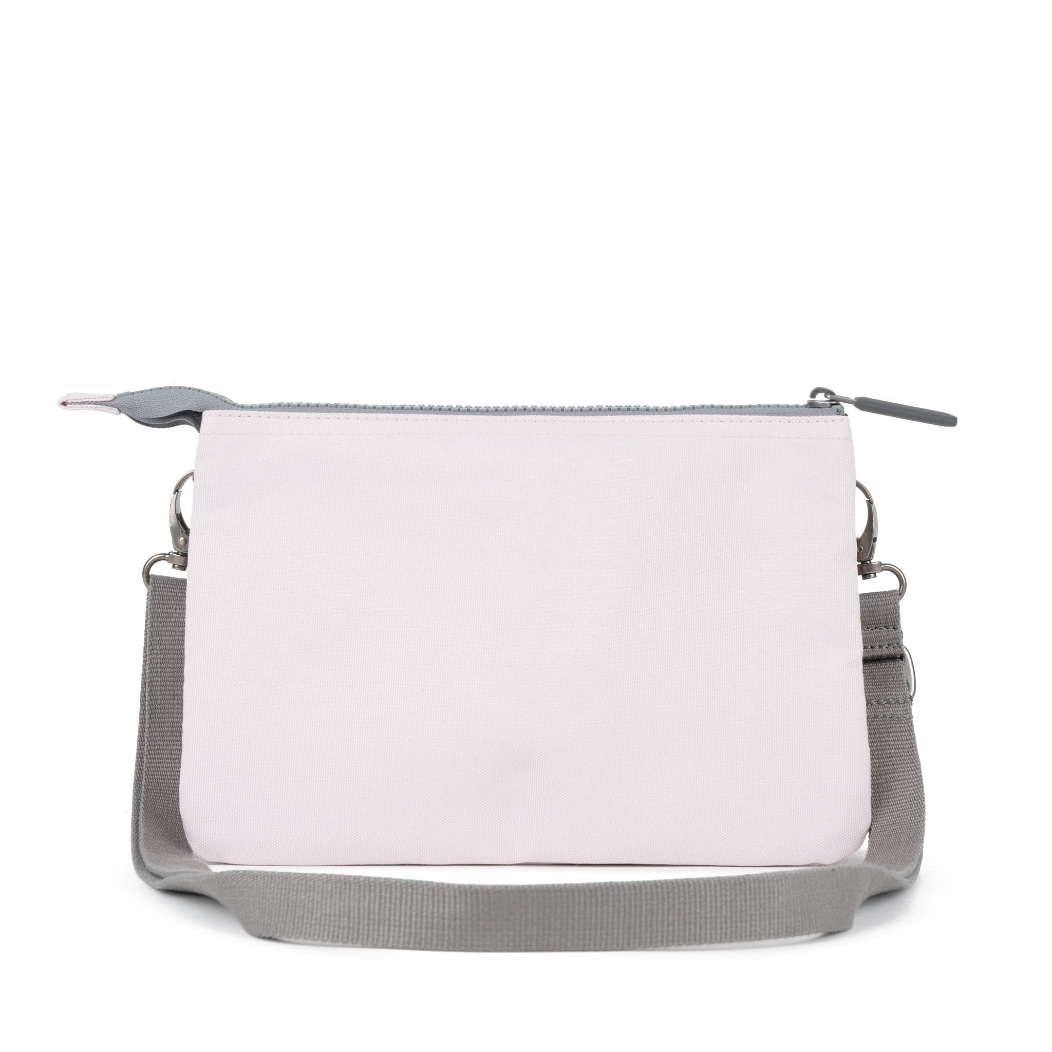 Roka Carnaby XL Transcendent Pink Recycled Canvas Crossbody Bag, back view.