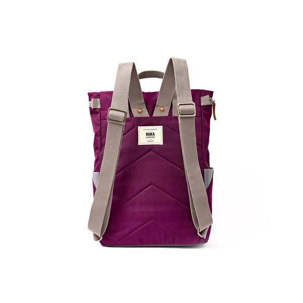 Roka Finchley A Cherry Lacquer Recycled Canvas, back view.