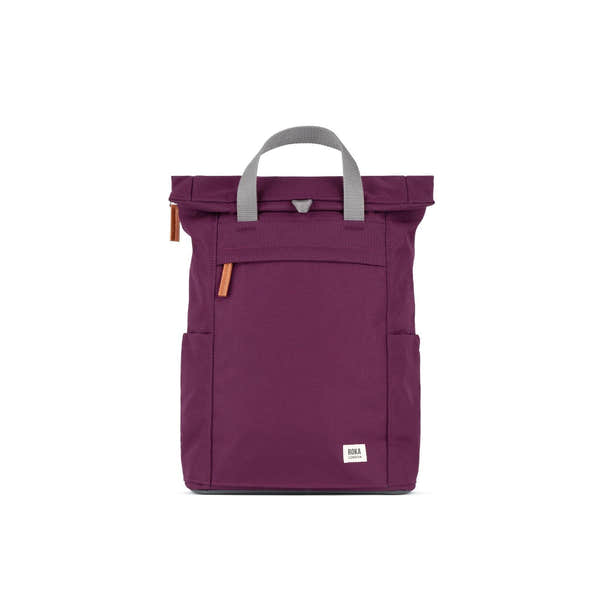 Roka Finchley A Cherry Lacquer Recycled Canvas, front view.