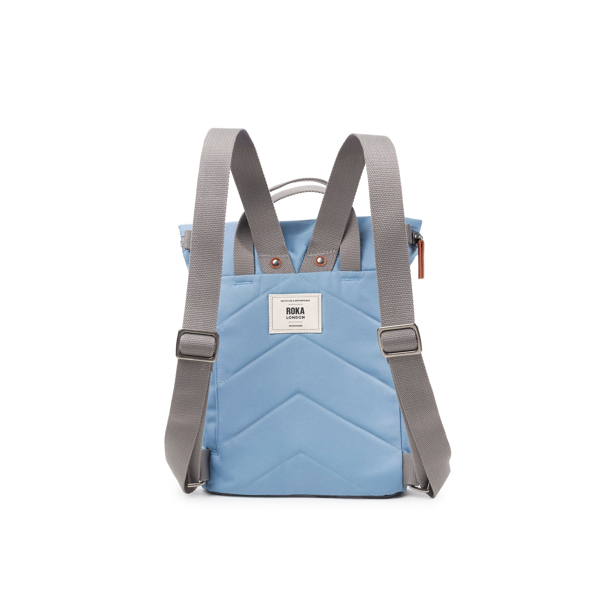 Roka Finchley A Retro Blue Recycled Canvas, back view.