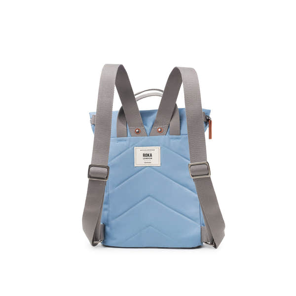Roka Finchley A Retro Blue Recycled Canvas, back view.