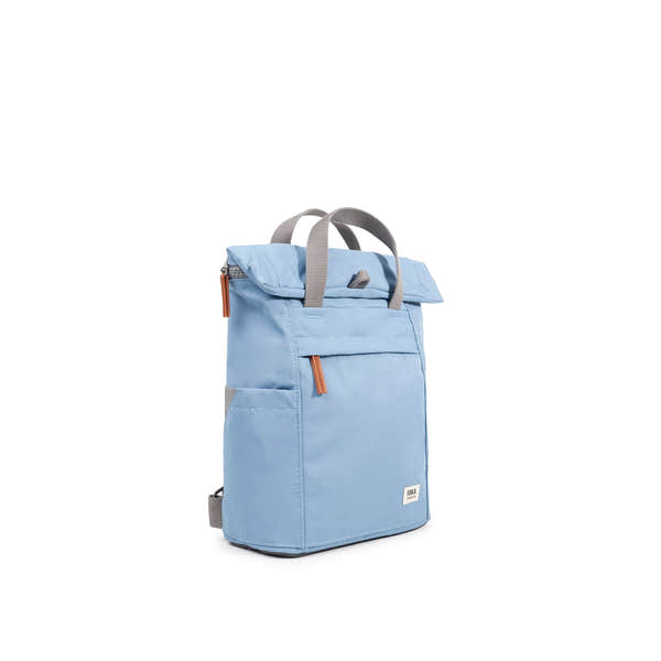 Roka Finchley A Retro Blue Recycled Canvas, side view.