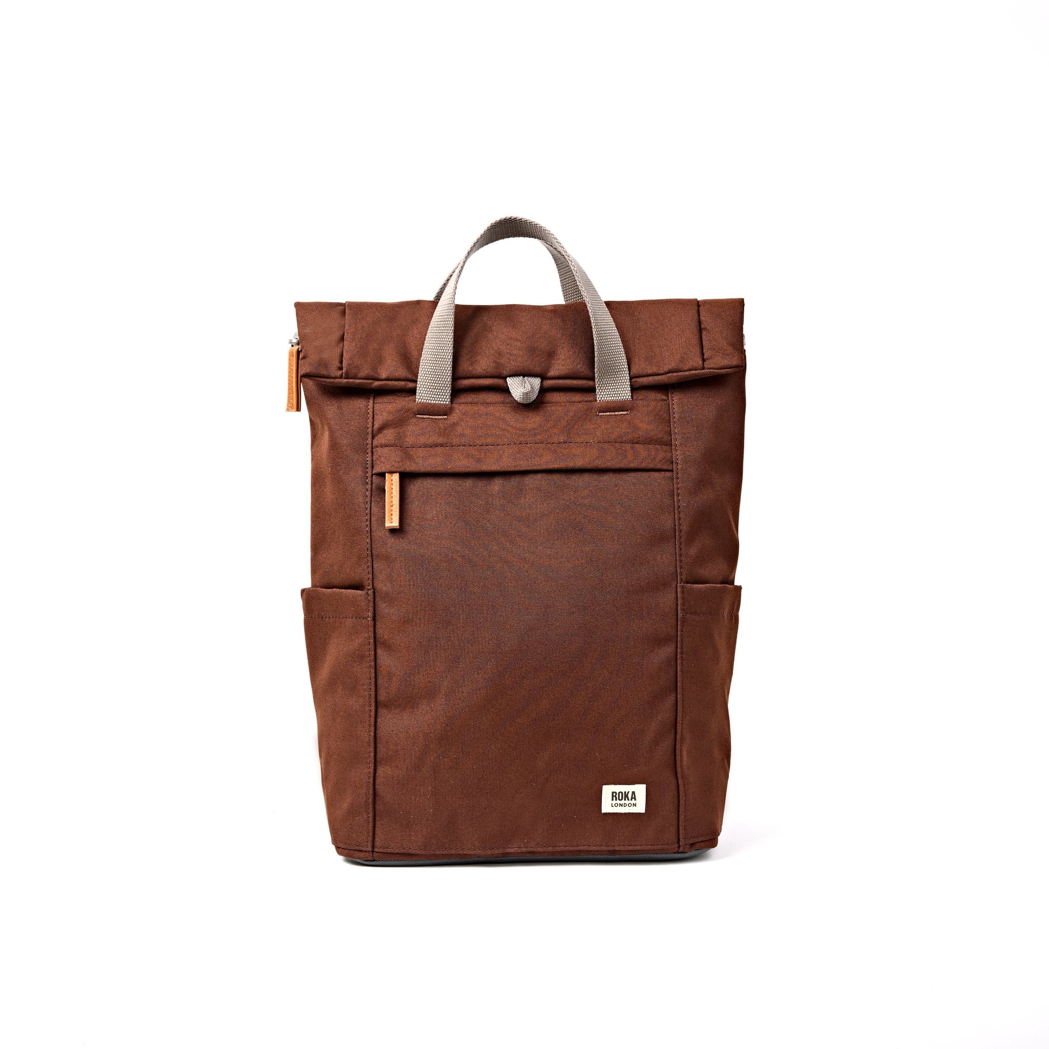 Roka Finchley Medium Chocolate Recycled Canvas Backpack