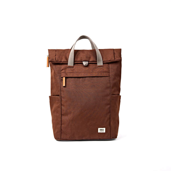 Roka Finchley Medium Chocolate Recycled Canvas Backpack