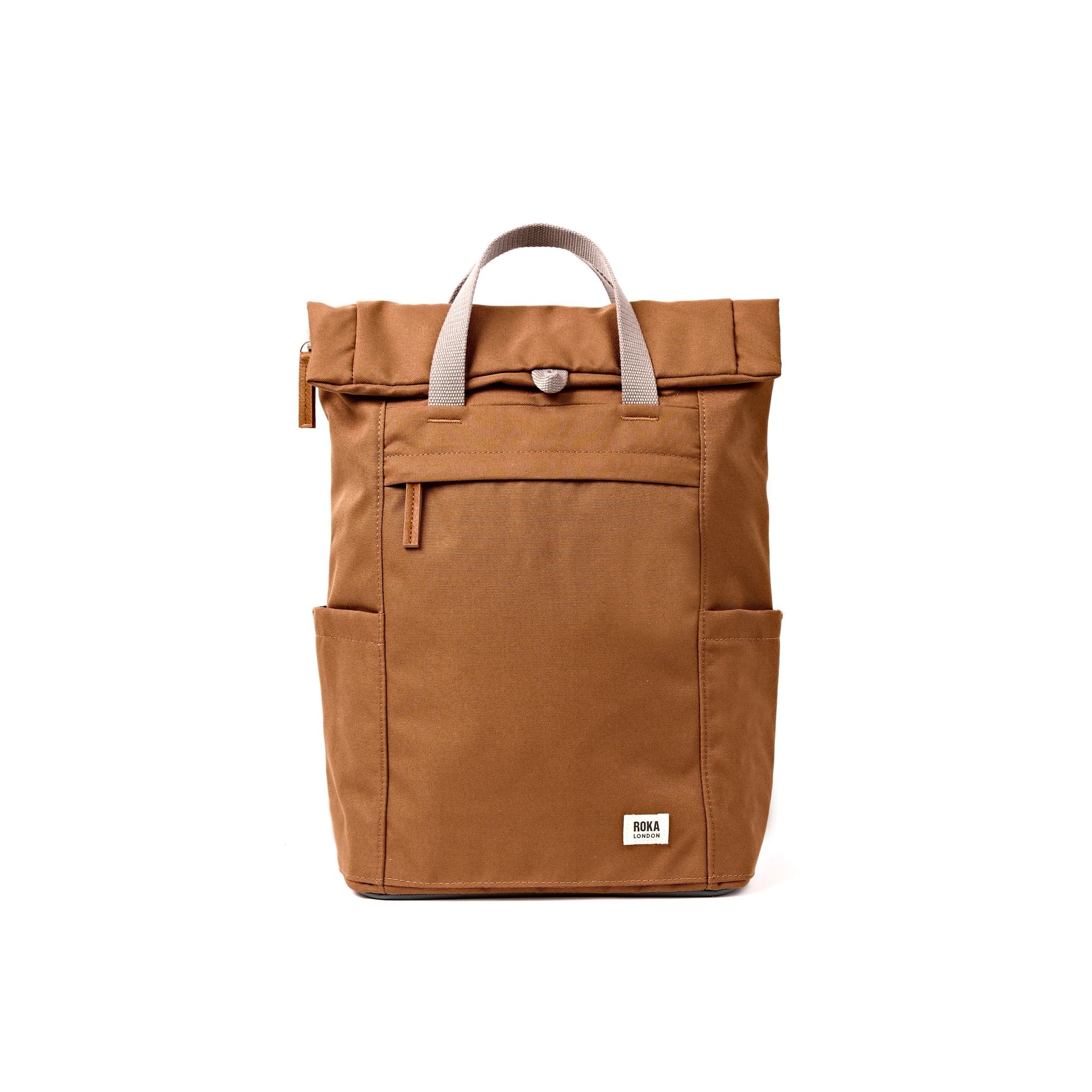 Roka Finchley Medium Cinnamon Recycled Canvas Backpack