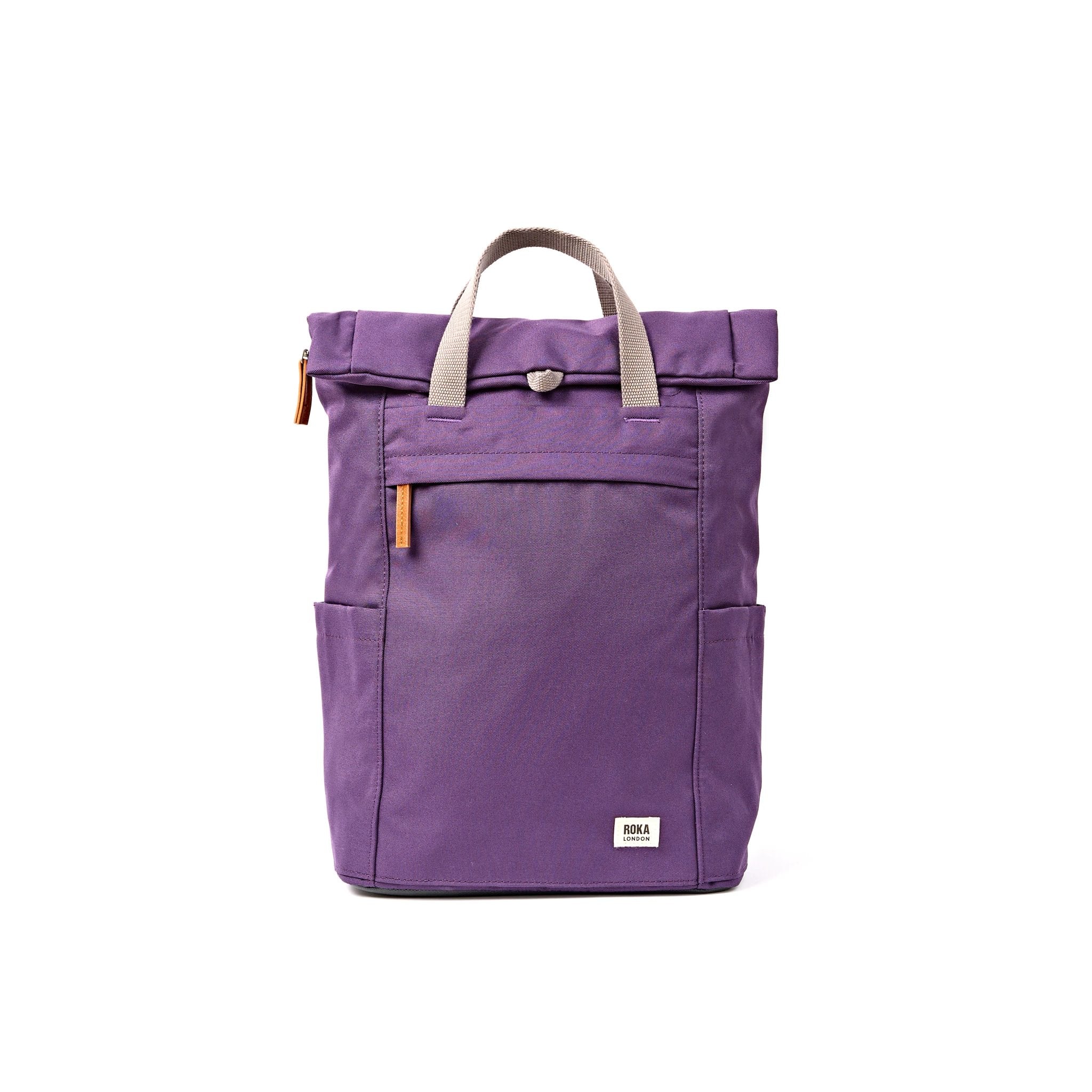 Roka Finchley Medium Deep Grape Recycled Canvas Backpack