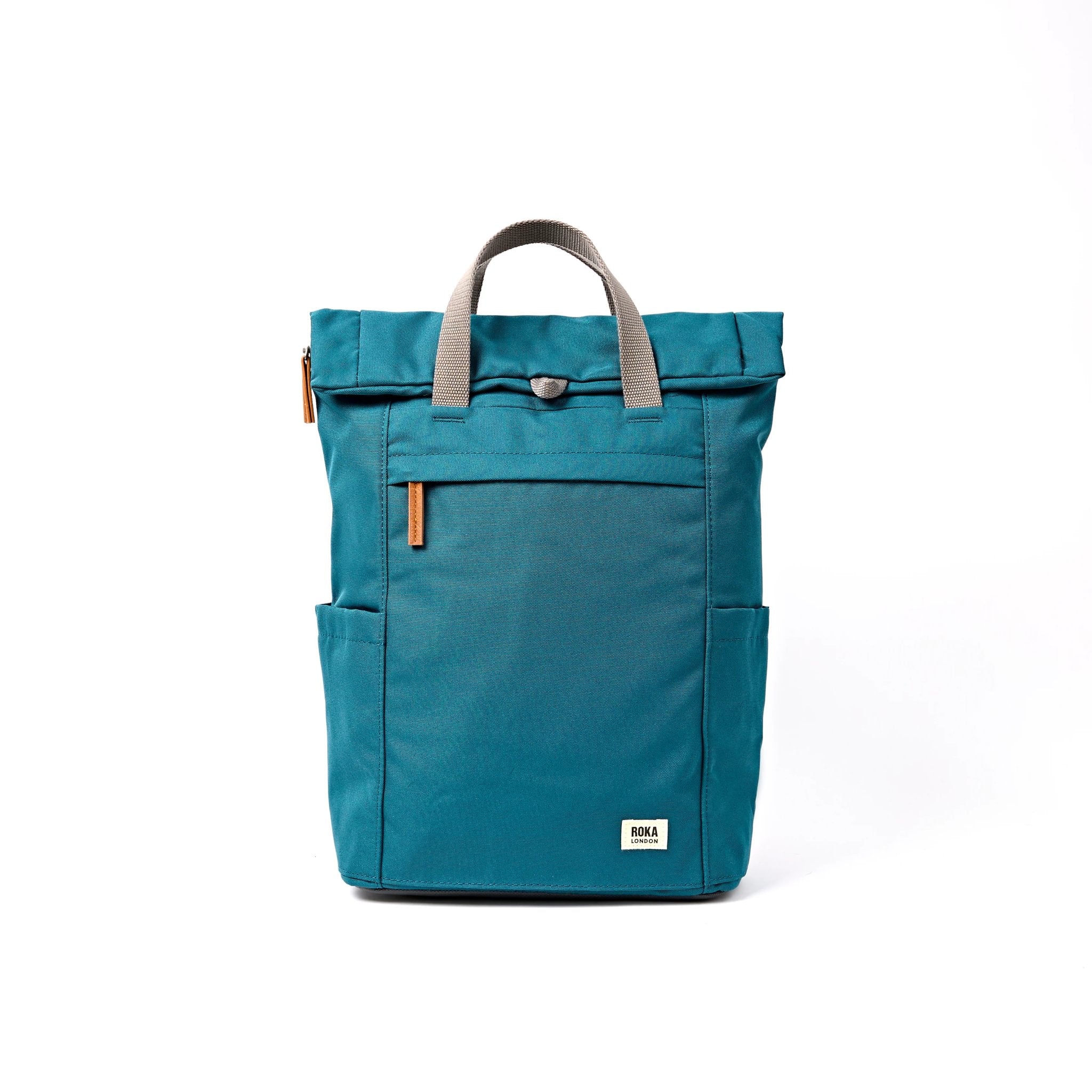 Roka Finchley Medium Deep Teal Recycled Canvas Backpack