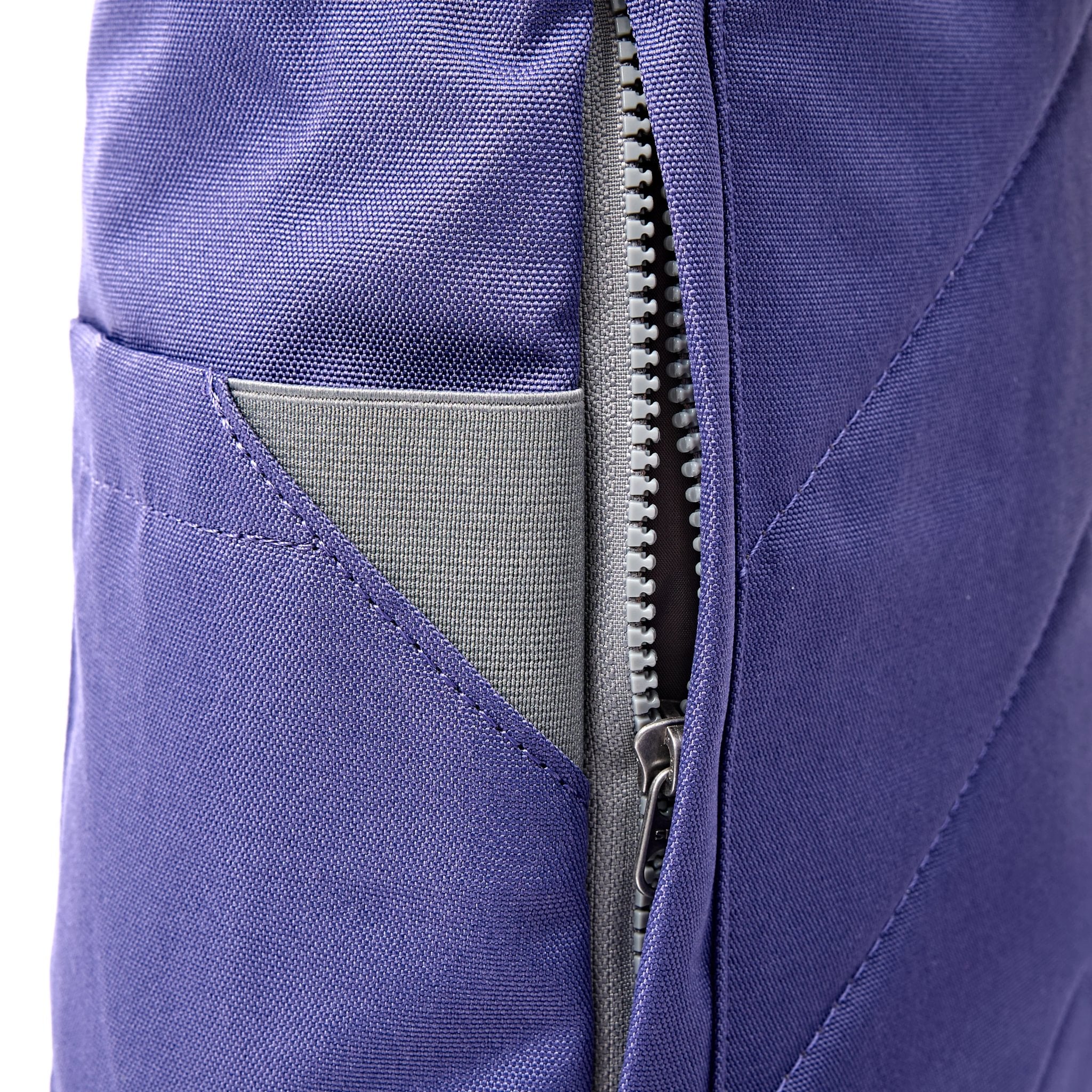 Roka Finchley Medium Oceana Recycled Canvas Backpack, hardware detail.