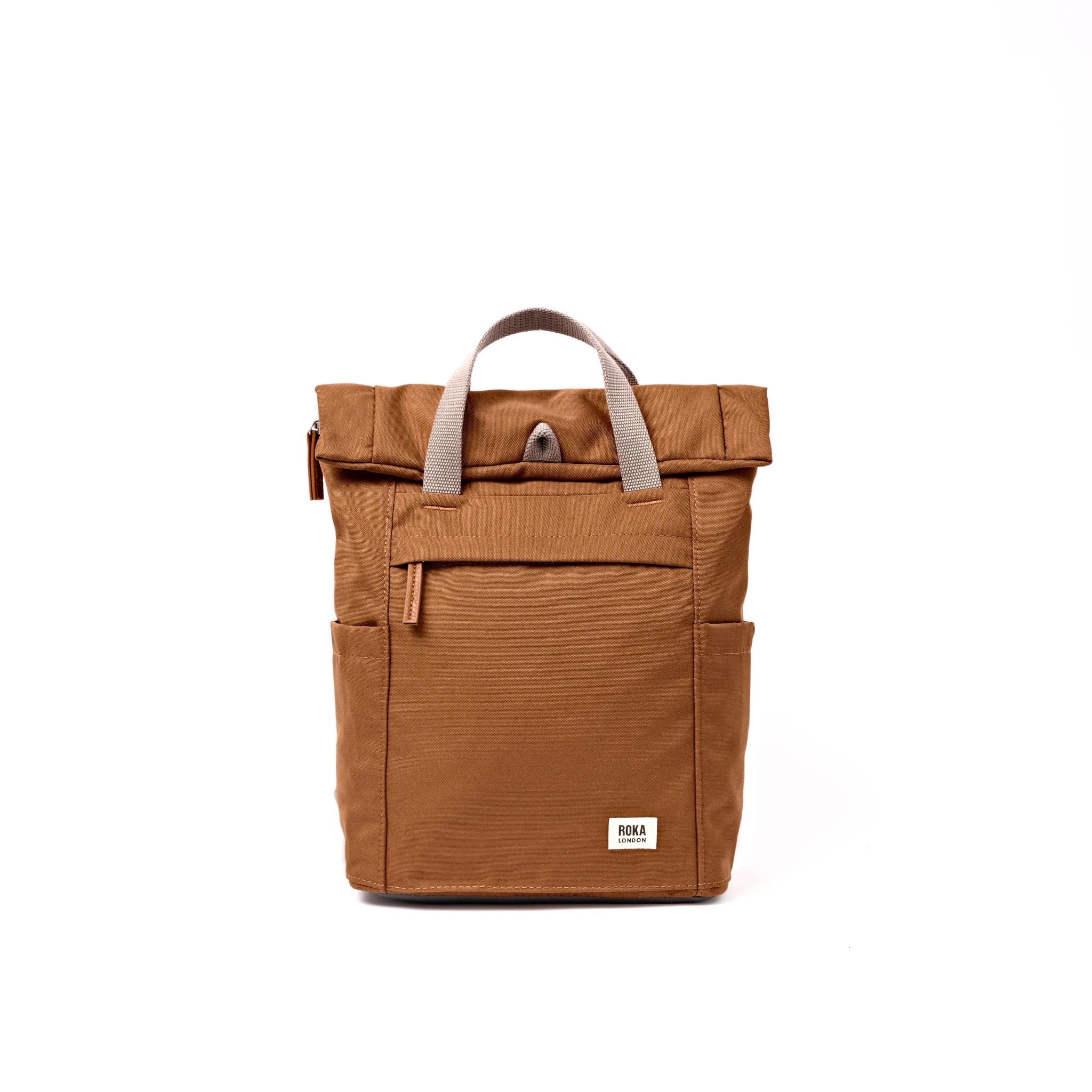 Roka Finchley Small Cinnamon Recycled Canvas Backpack