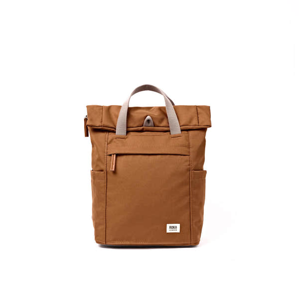 Roka Finchley Small Cinnamon Recycled Canvas Backpack