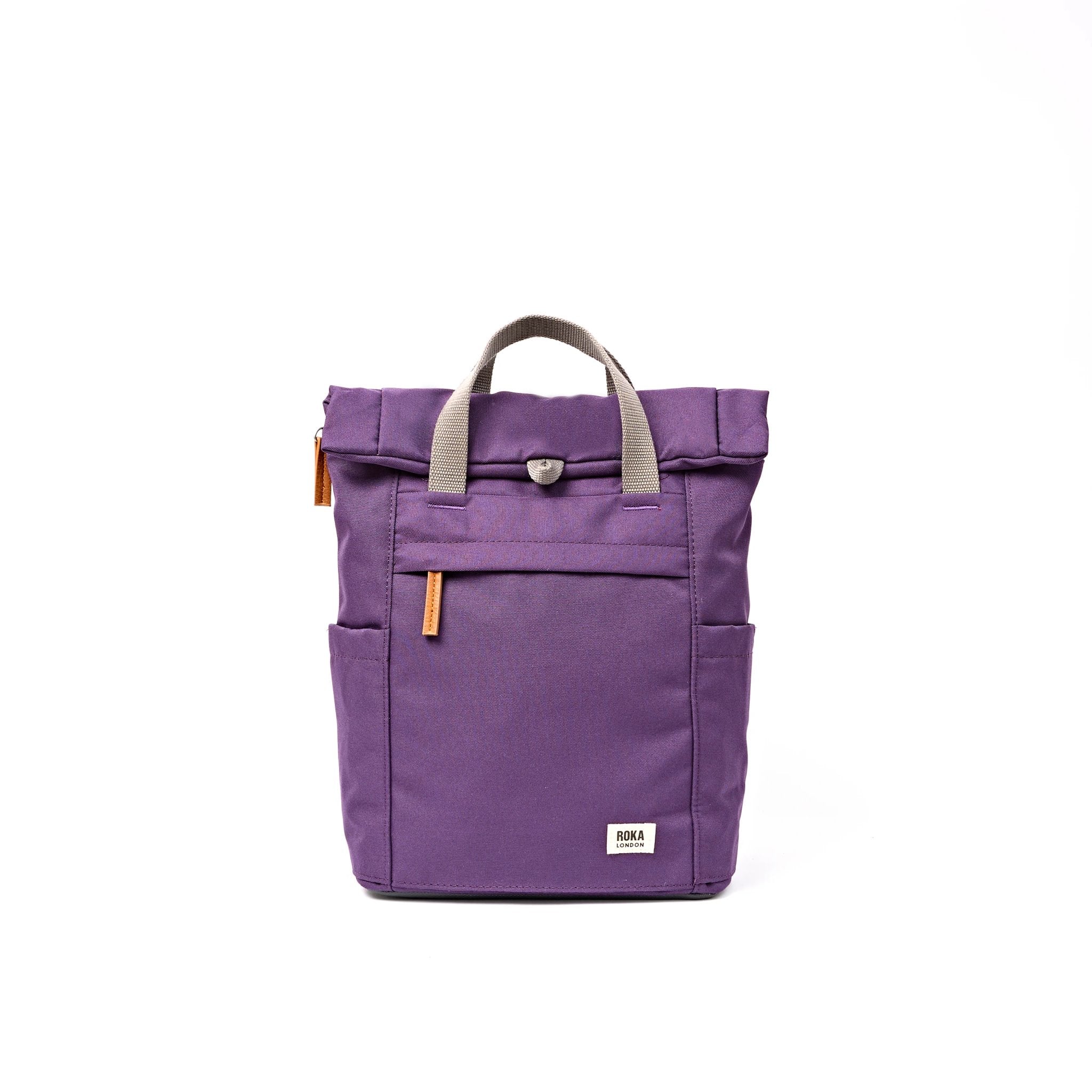 Roka Finchley Small Deep Grape Recycled Canvas Backpack