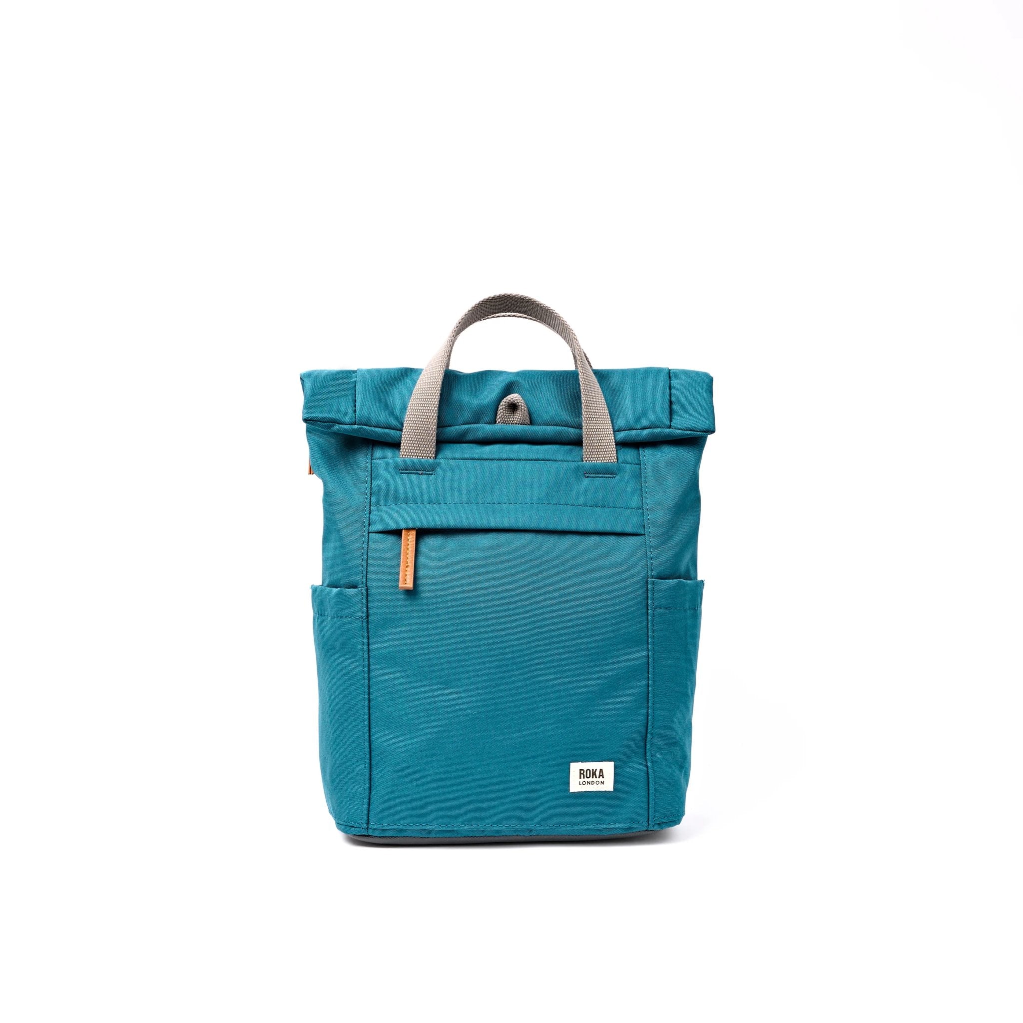 Roka Finchley Small Deep Teal Recycled Canvas Backpack