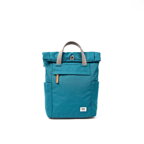 Roka Finchley Small Deep Teal Recycled Canvas Backpack