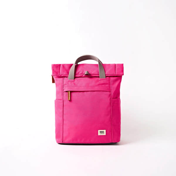 Roka Finchley Small Granita Red Recycled Canvas Backpack