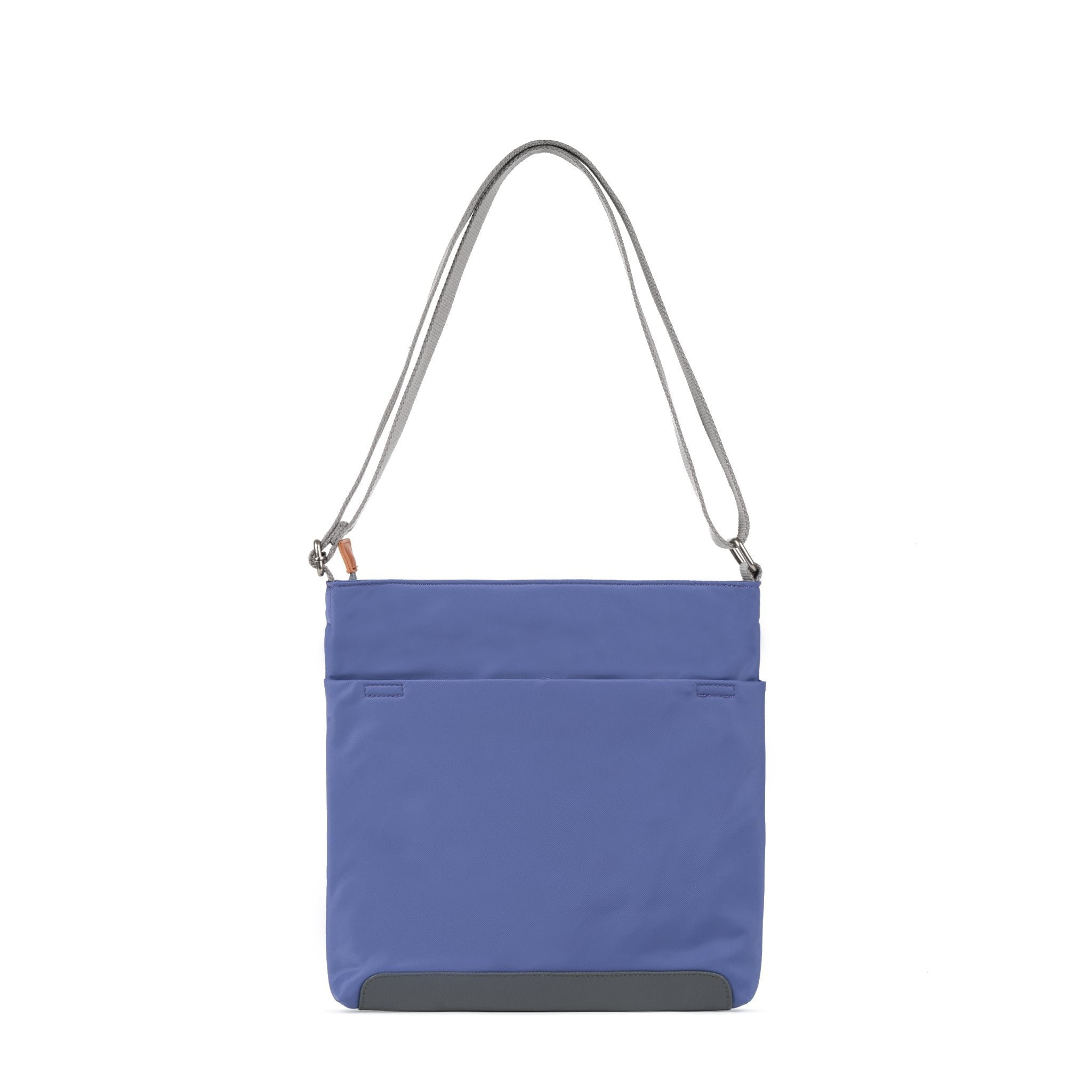 Roka Kennington B Crossbody Recycled Nylon Indigo, back view.