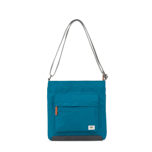 Roka Kennington B Crossbody Recycled Nylon Sapphire, front view.