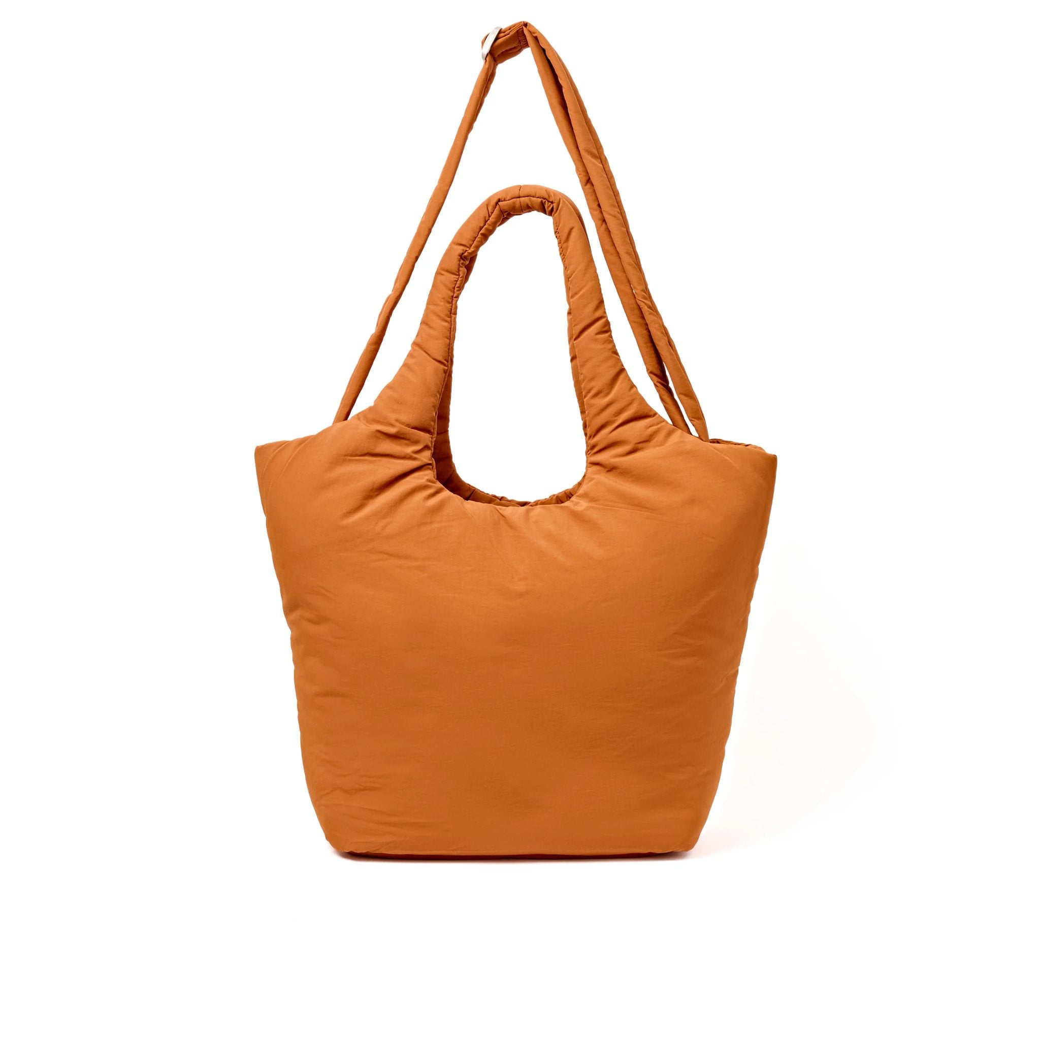 Roka Oxford Dijon Recycled Taslon Shoulder Bag, back view.