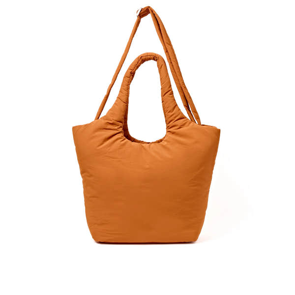 Roka Oxford Dijon Recycled Taslon Shoulder Bag, back view.
