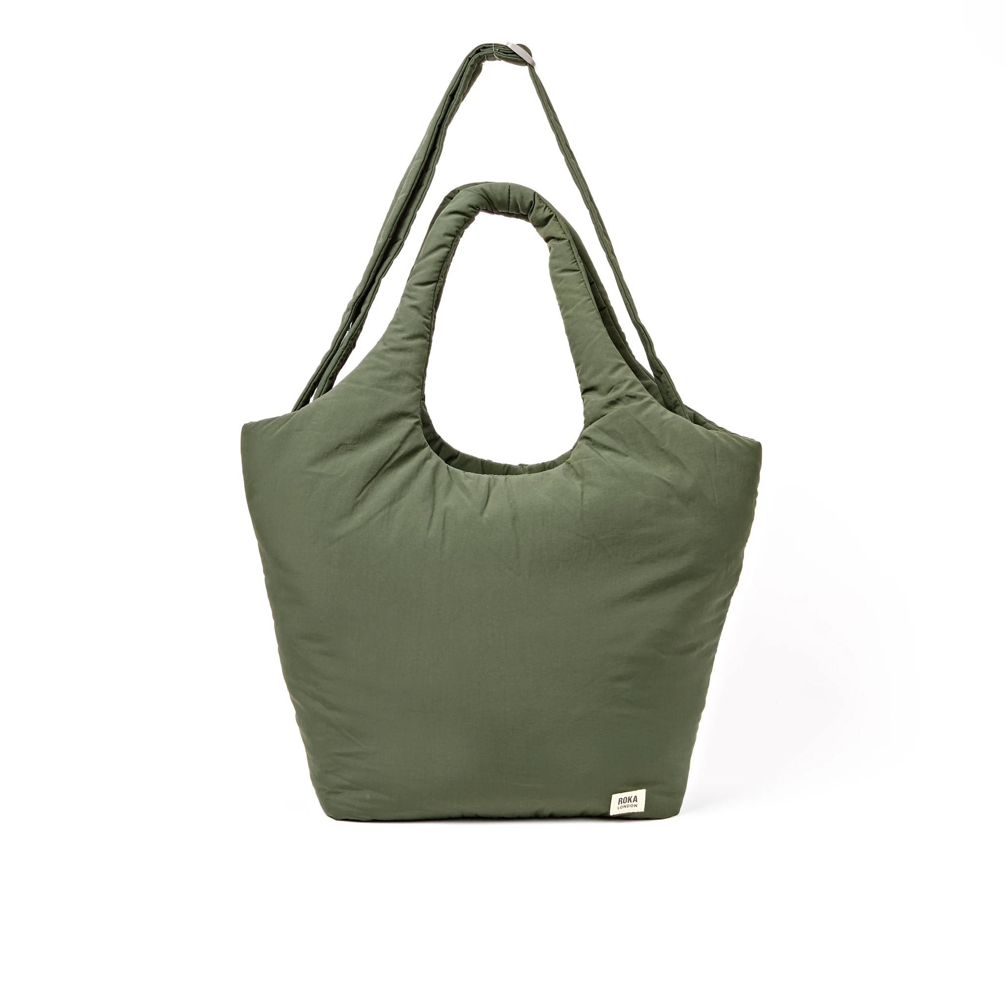 Roka Oxford Olive Recycled Taslon Shoulder Bag