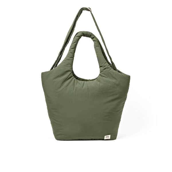 Roka Oxford Olive Recycled Taslon Shoulder Bag