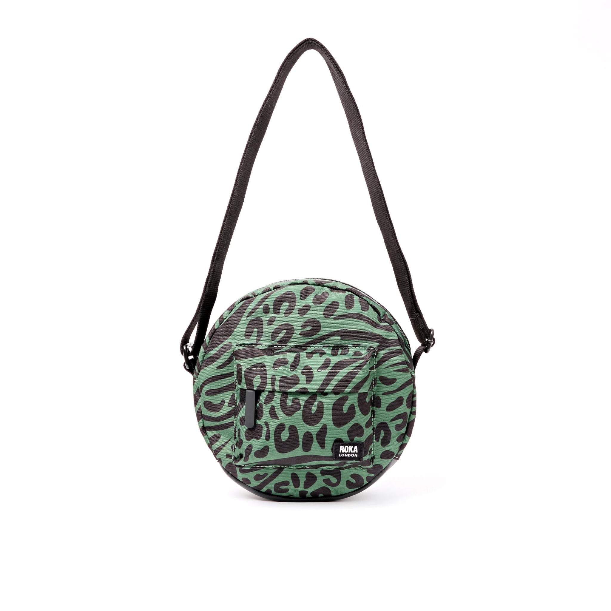 Roka Paddington Mixed Animal Artichoke Recycled Canvas Crossbody Bag