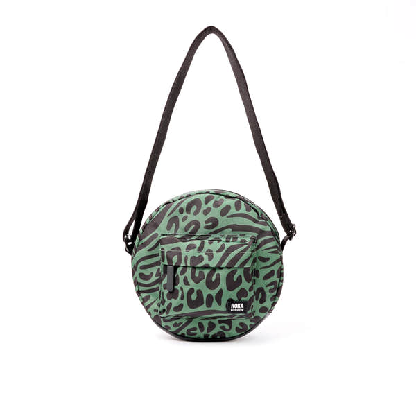 Roka Paddington Mixed Animal Artichoke Recycled Canvas Crossbody Bag