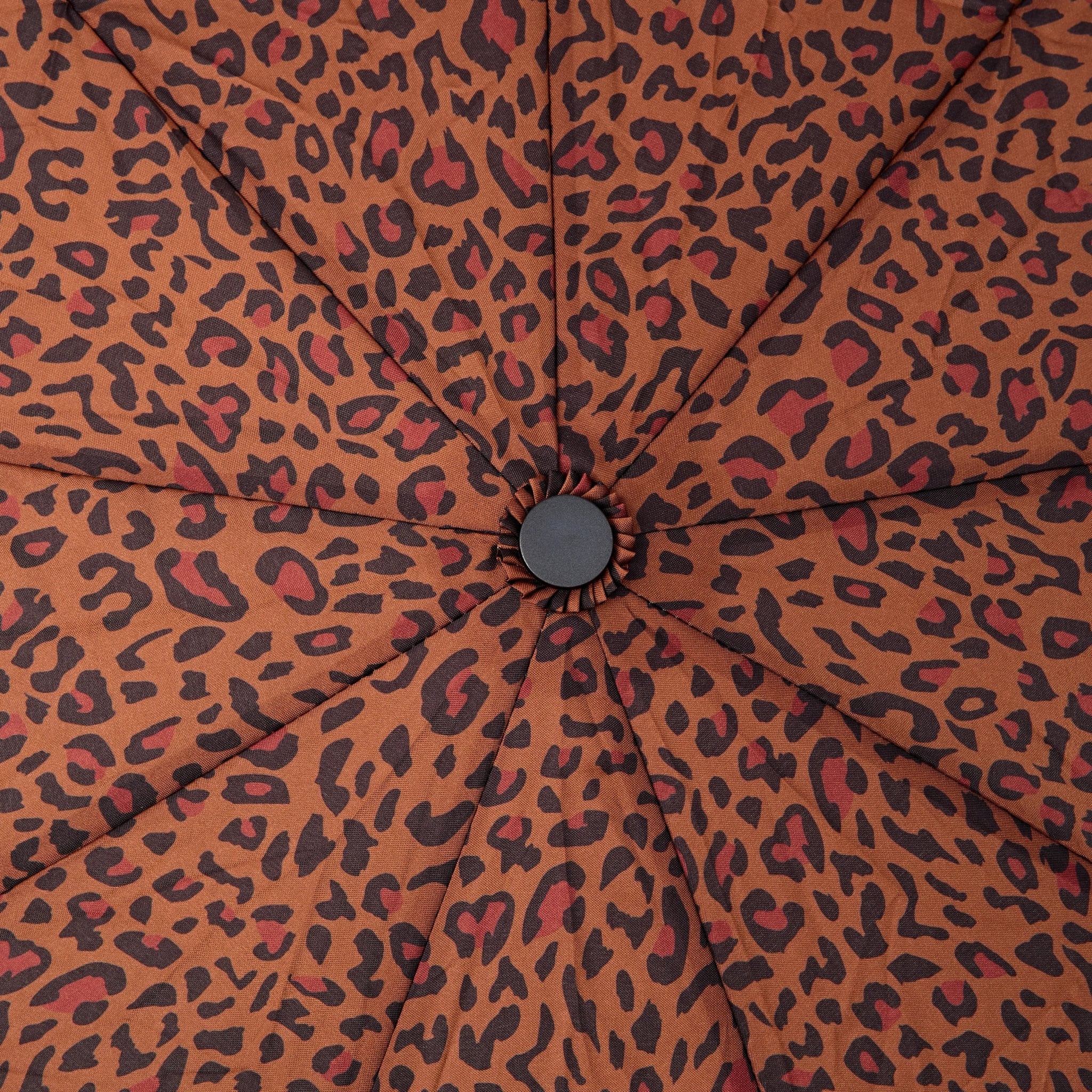 Roka Waterloo Mini Leopard Pongee Umbrella, product detail.