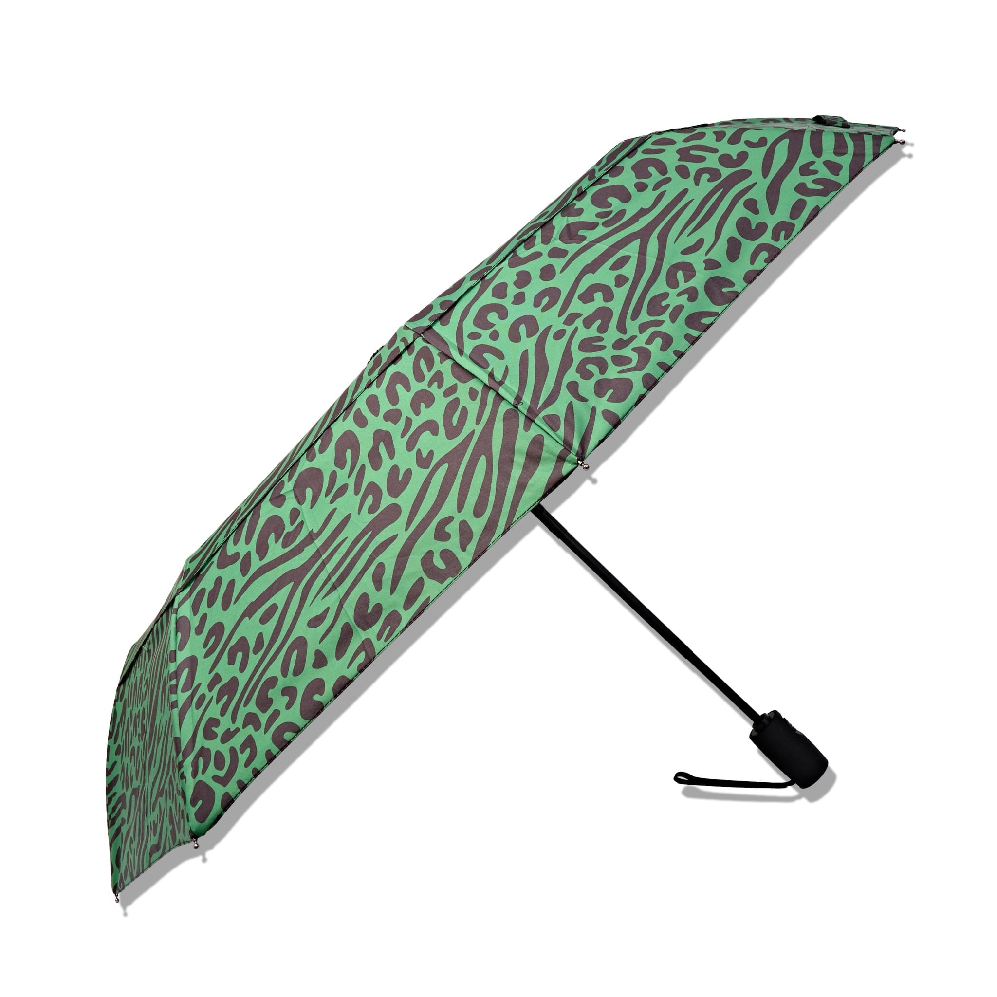 Roka Waterloo Mixed Animal Artichoke Pongee Umbrella, side view.