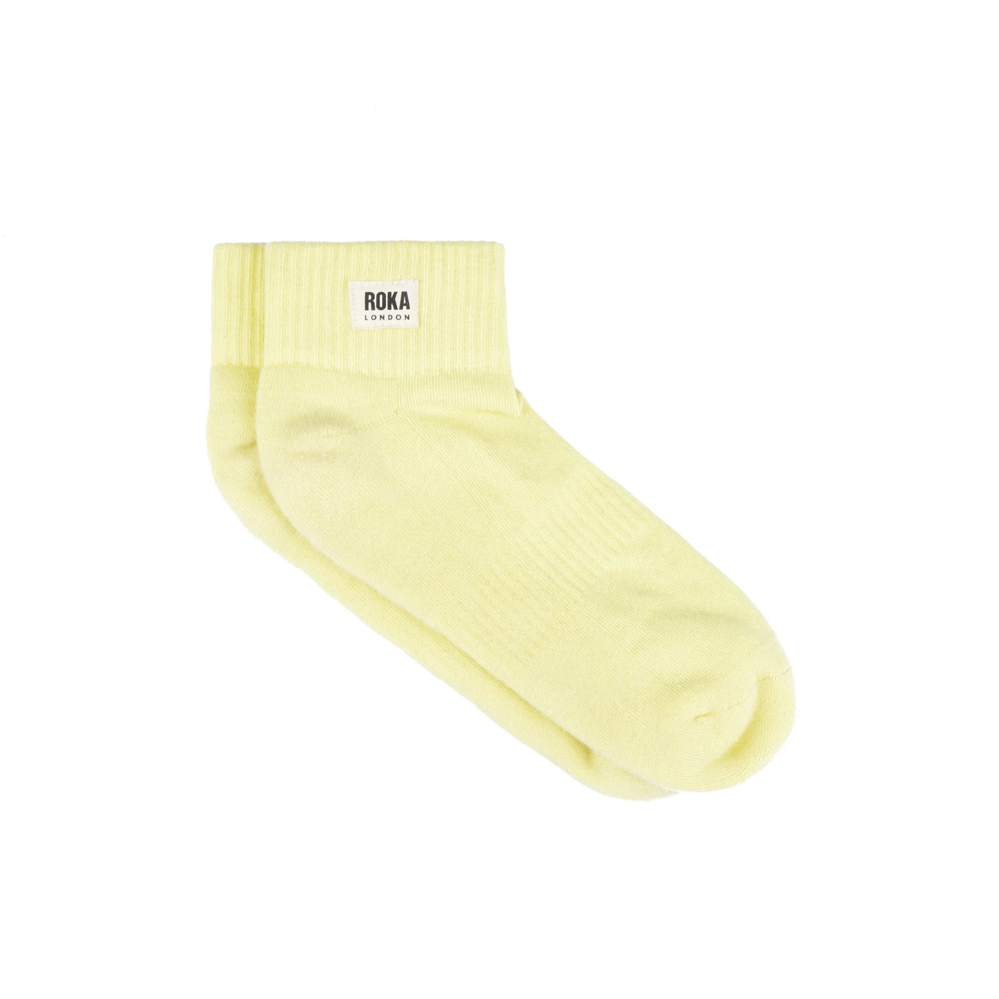 Roka Wembley Ladies Lemonade Organic Cotton Ankle Socks