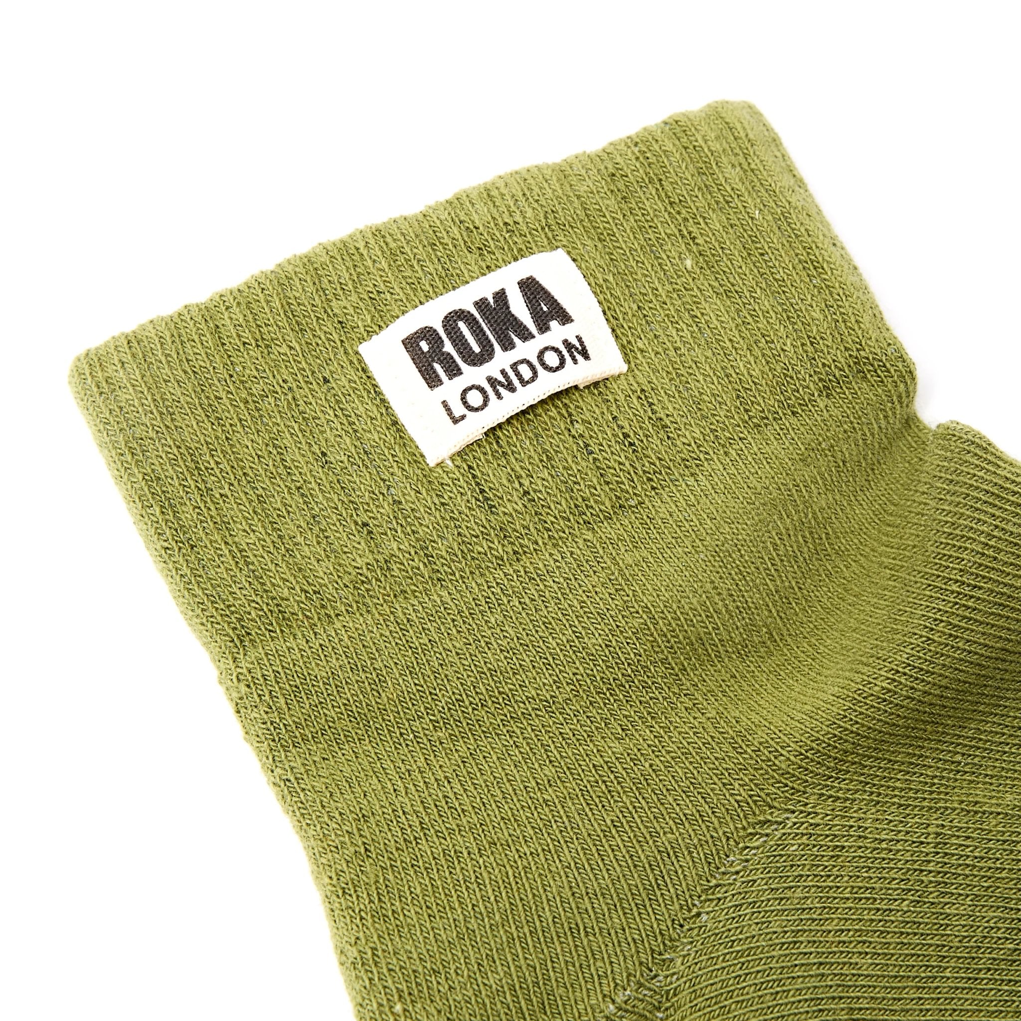Roka Wembley Mens Avocado Organic Cotton One Size, brand label detail.
