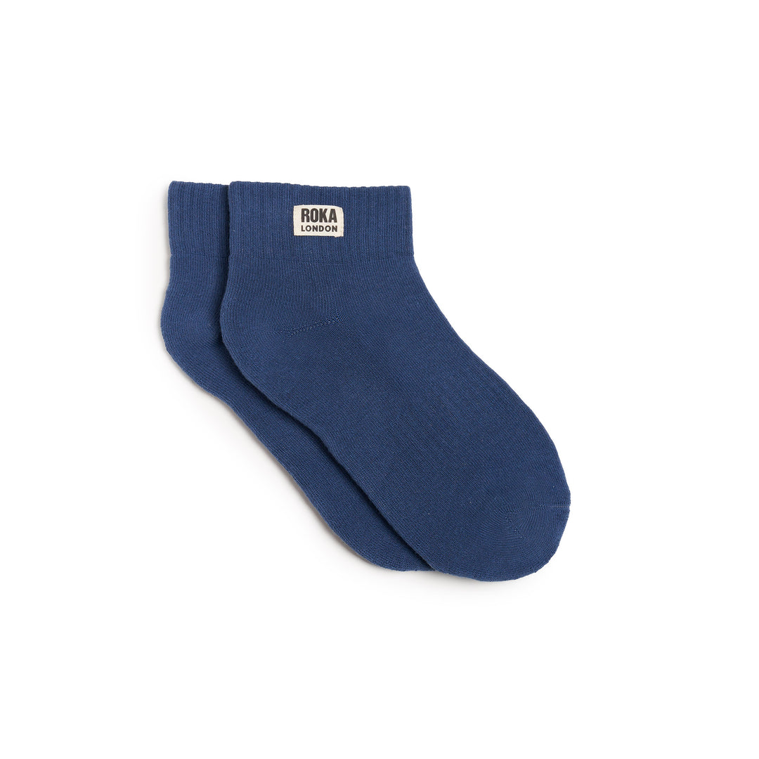 Roka Wembley Womens Coastal Blue Organic Cotton One Size, flat lay view.
