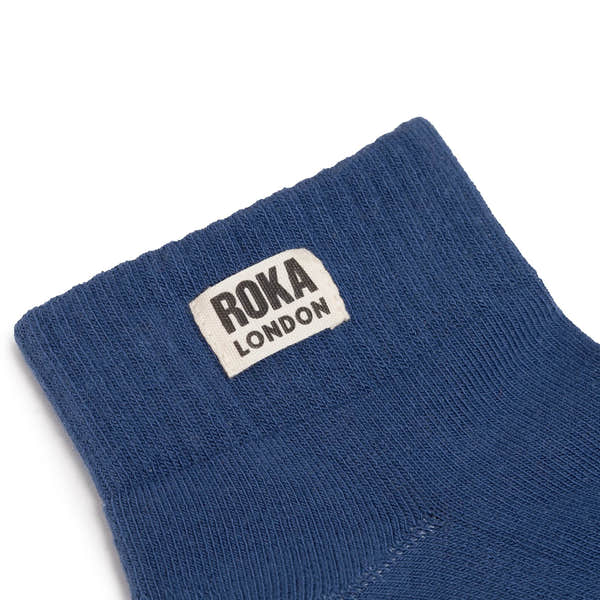 Roka Wembley Womens Coastal Blue Organic Cotton One Size, brand label detail.