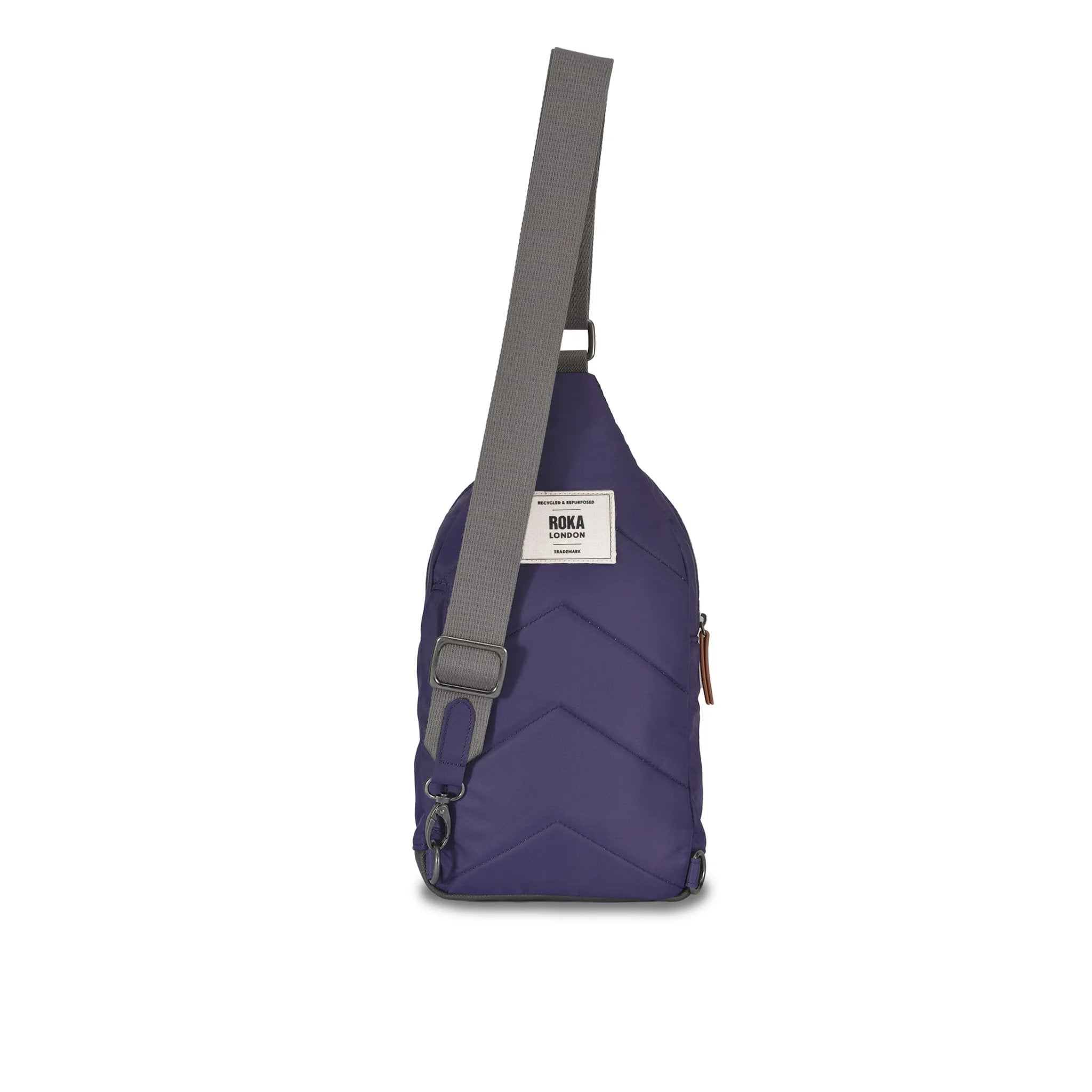 Roka Willesden B Mulberry Large Recycled Nylon, back view.