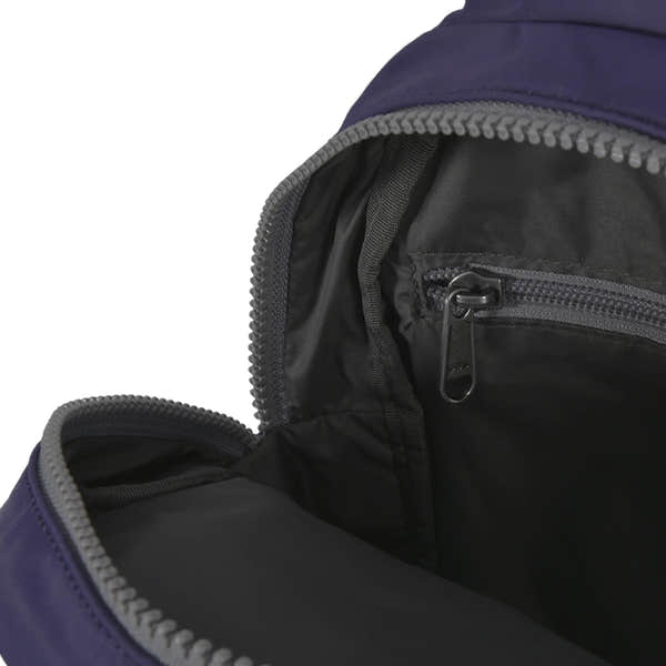 Roka Willesden B Mulberry Large Recycled Nylon, side view.