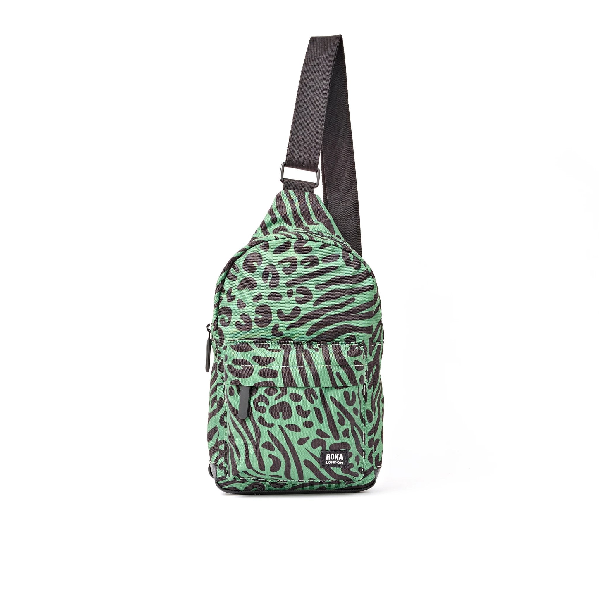 Roka Willesden Mixed Animal Artichoke Recycled Canvas Sling Bag