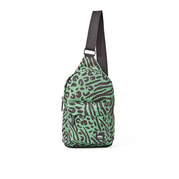 Roka Willesden Mixed Animal Artichoke Recycled Canvas Sling Bag