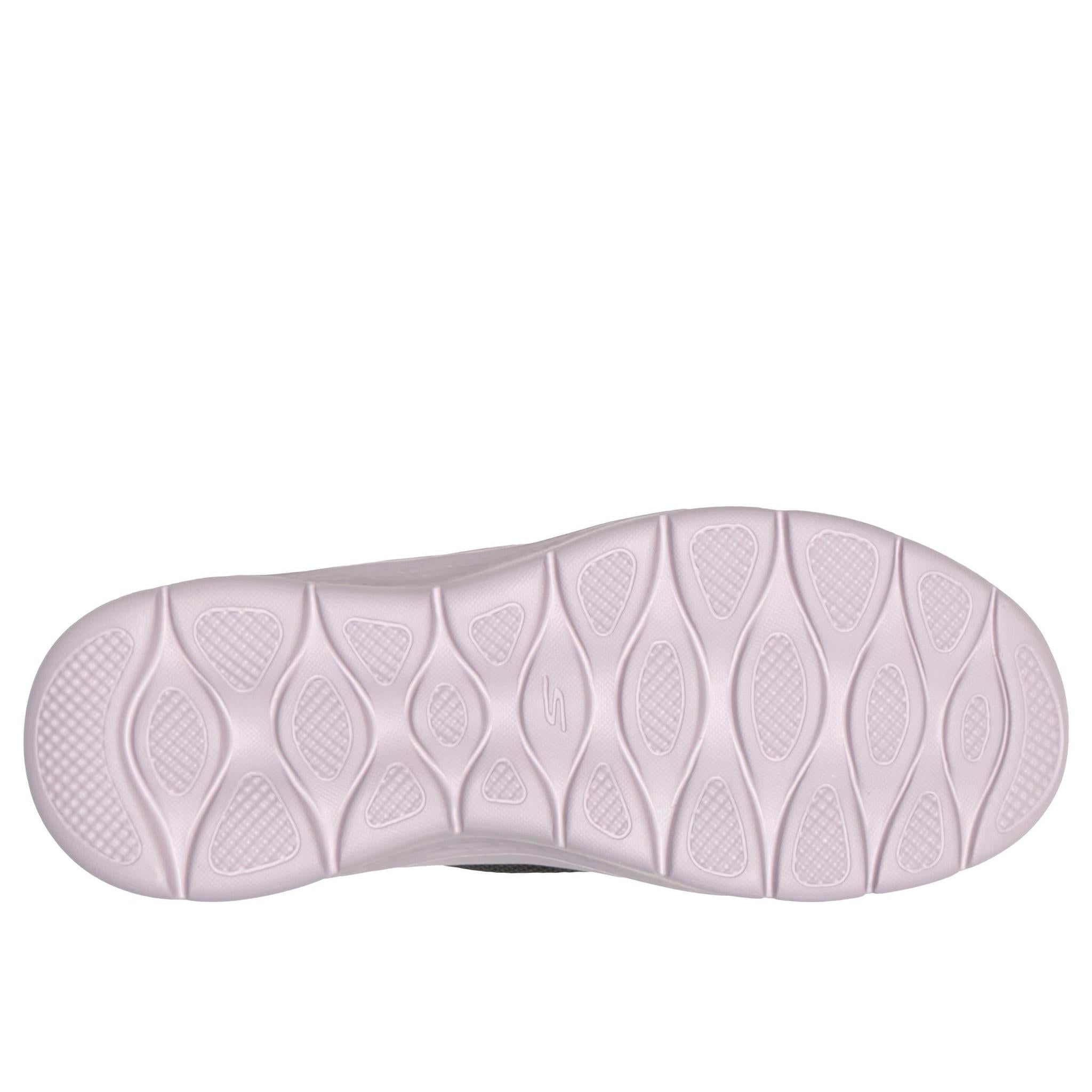 Skechers 124836 Go Walk Flex - Grand Entry Ladies Black Textile Trainers, sole and tread view.
