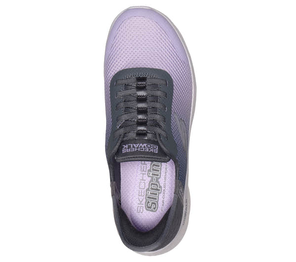 Skechers 124836 Go Walk Flex - Grand Entry Ladies Charcoal Textile Trainers, insole and footbed view.