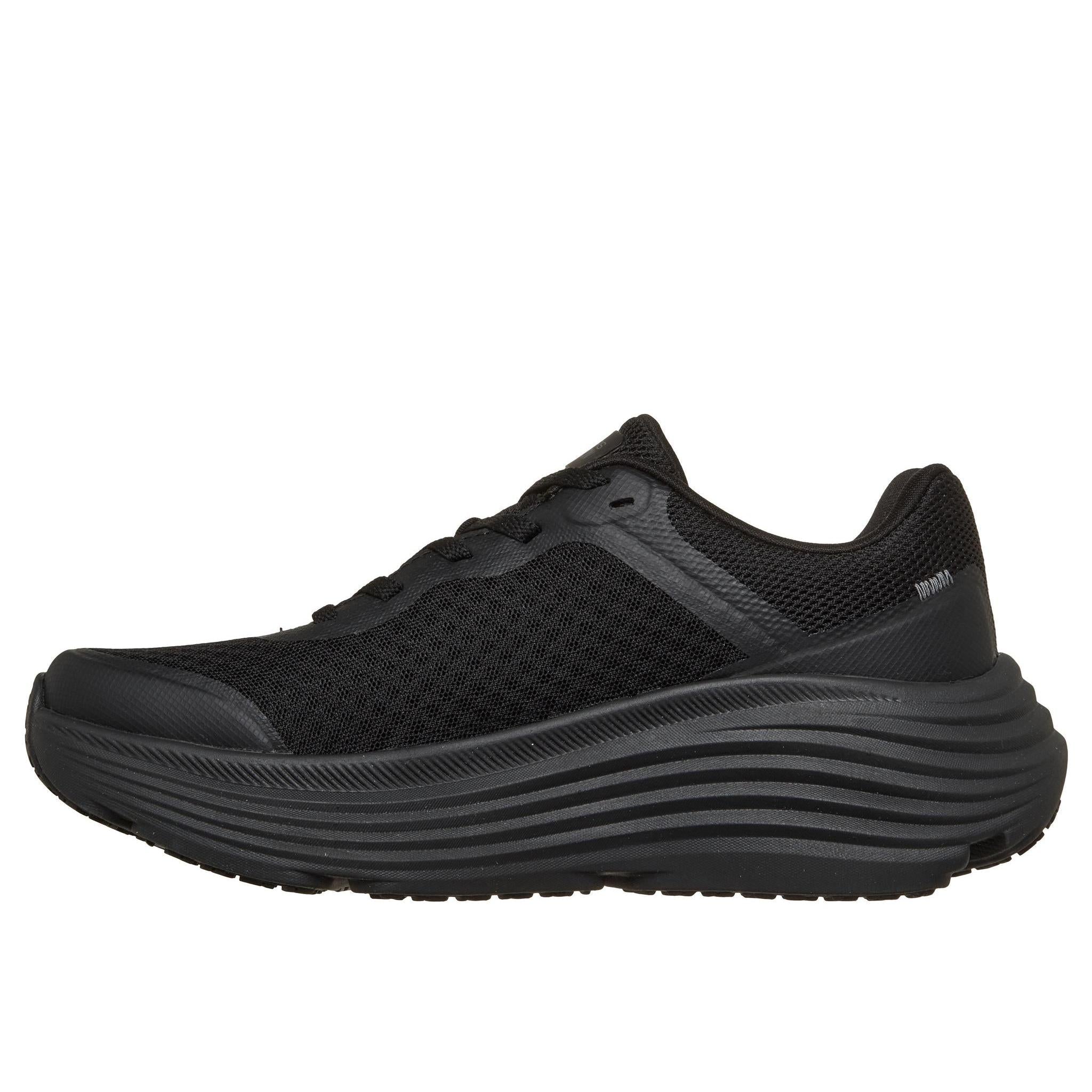 Skechers 129470 Max Cushioning Endeavour - Ca Ladies Black Trainers, inner side view.