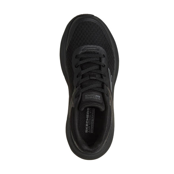 Skechers 129470 Max Cushioning Endeavour - Ca Ladies Black Trainers, insole and footbed view.