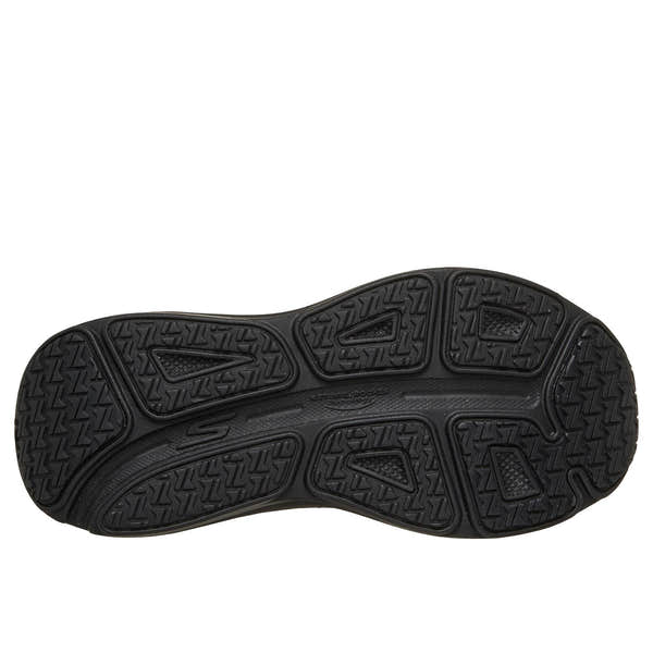 Skechers 129470 Max Cushioning Endeavour - Ca Ladies Black Trainers, sole and tread view.