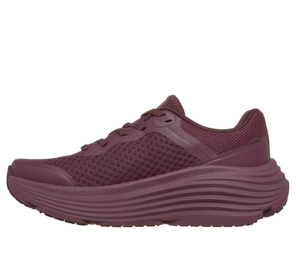 Skechers 129470 Max Cushioning Endeavour - Ca Ladies Burgundy Trainers, inner side view.