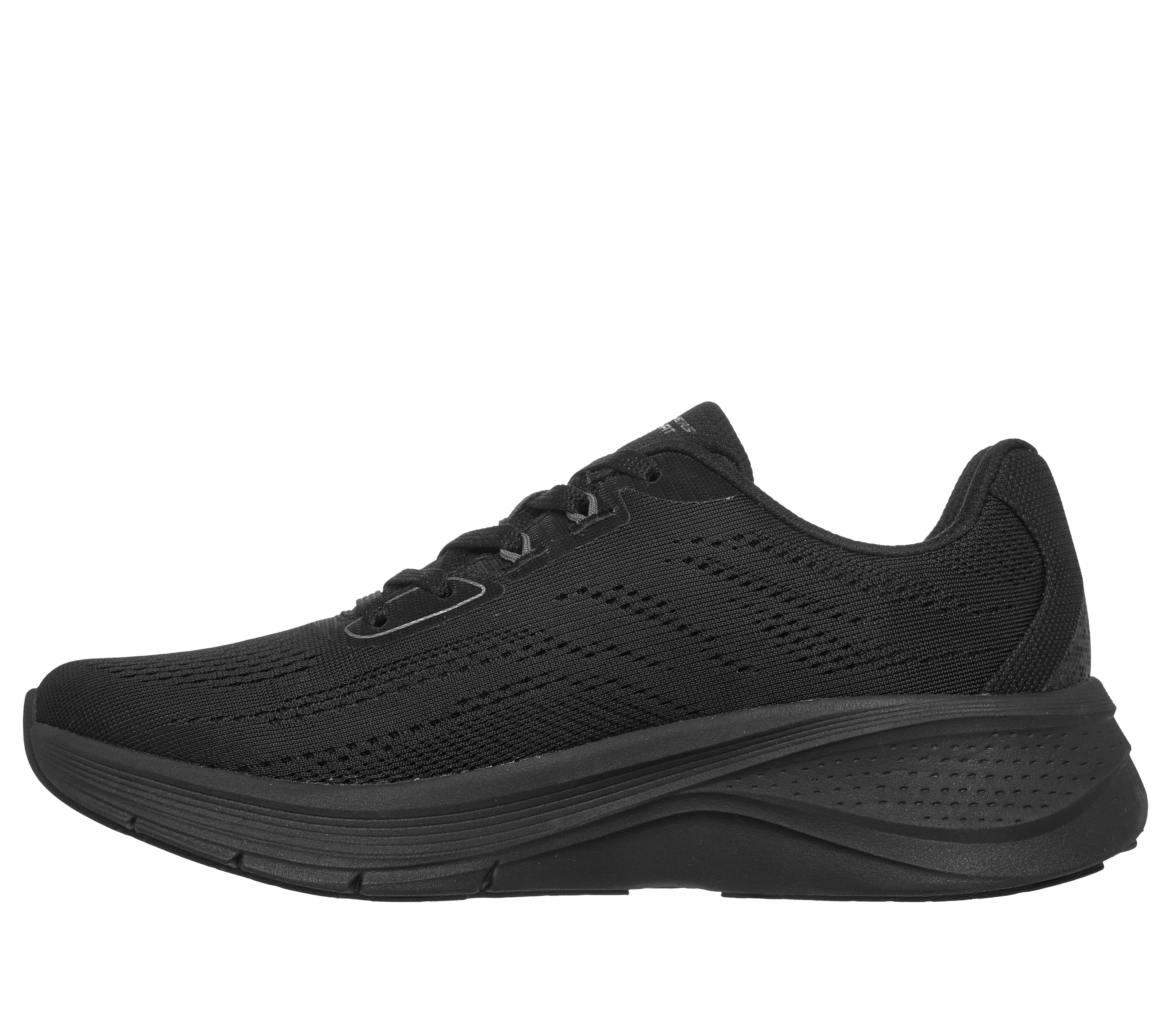 Skechers 150884 Arch Fit 3.0-Easy Flow Ladies Black Textile Shoes, inner side view.