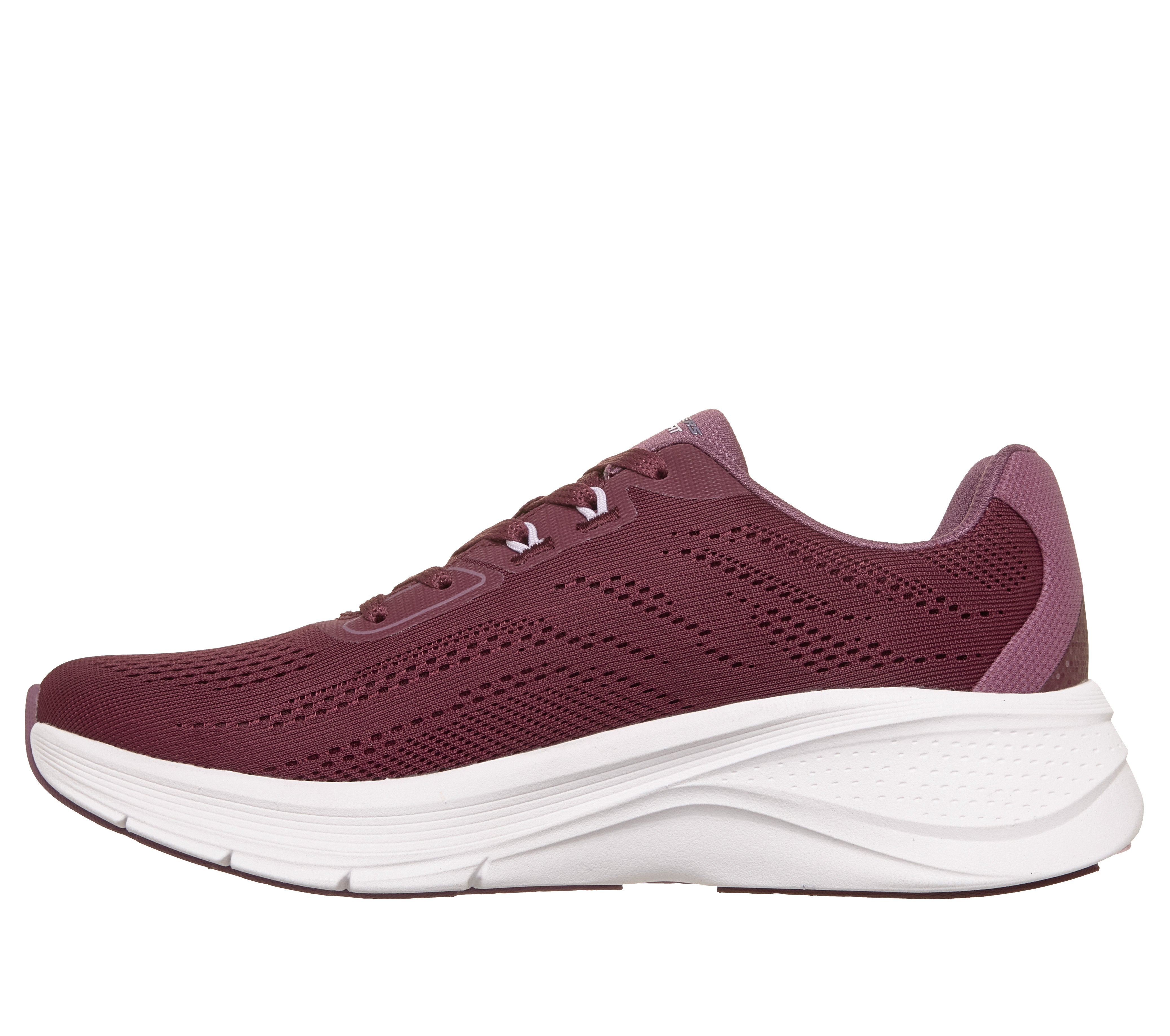 Skechers 150884 Arch Fit 3.0-Easy Flow Ladies Burgundy Textile Shoes, inner side view.