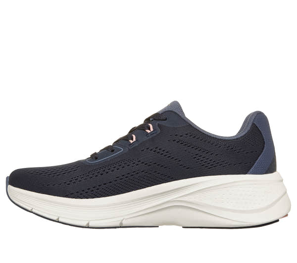 Skechers 150884 Arch Fit 3.0-Easy Flow Ladies Navy Textile Shoes, inner side view.