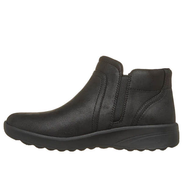 Skechers 159637 Lovely Vibe - Forever Mine Ladies Black Perform Tex Textile Ankle Boots, inner side view.